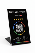 Google értékelésszerző kártya talppal (NFC és QR)