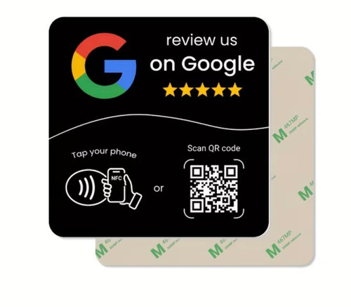 Ragasztható Google értékelő kártya (NFC és QR)